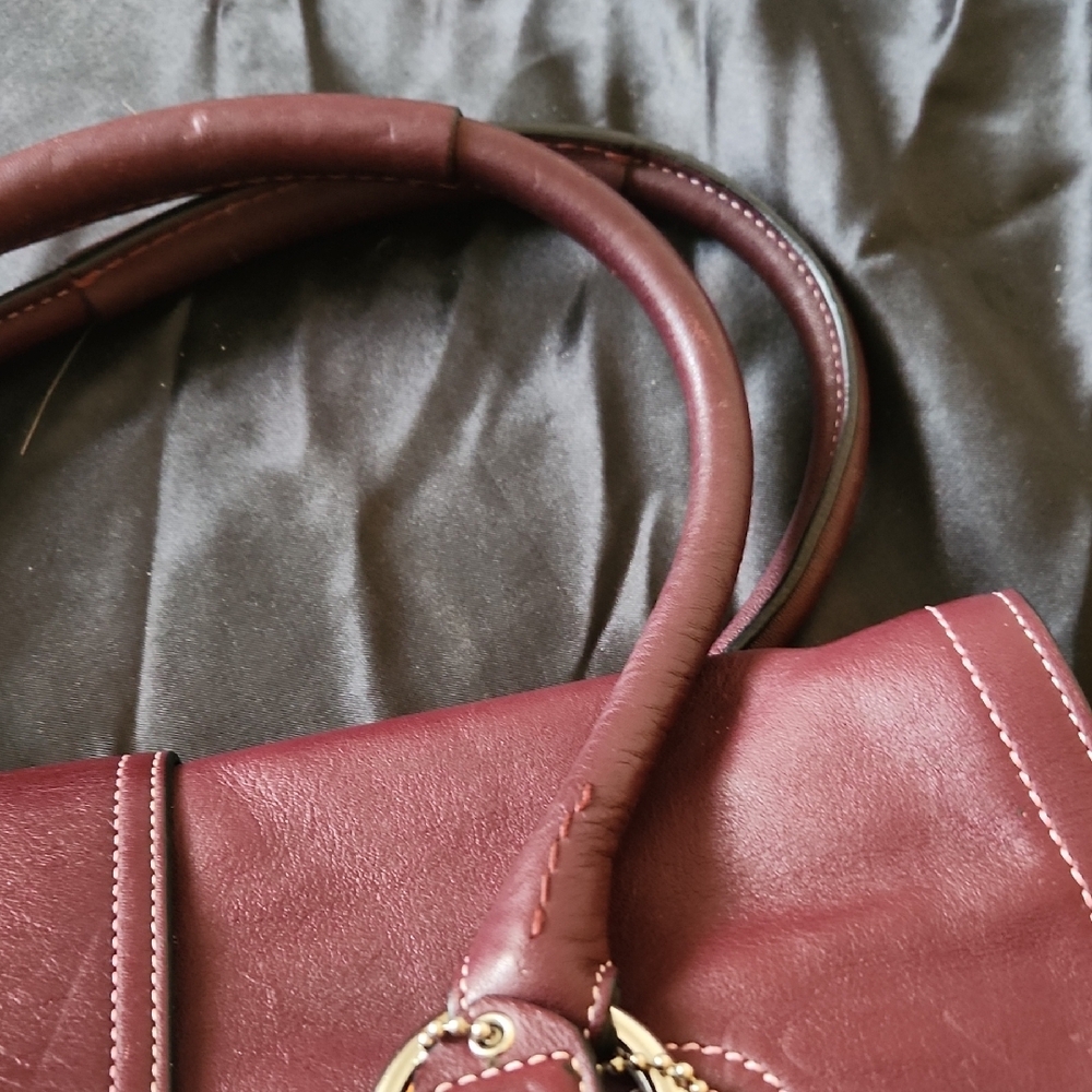 Coach Vintage 2005 Burgandy Leather Soho Hamptons Satchel - Picture 4 of 12